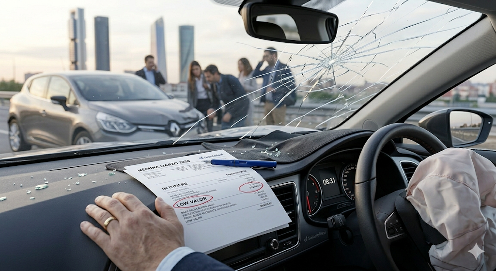 Accidente in itinere y nómina en el salpicadero