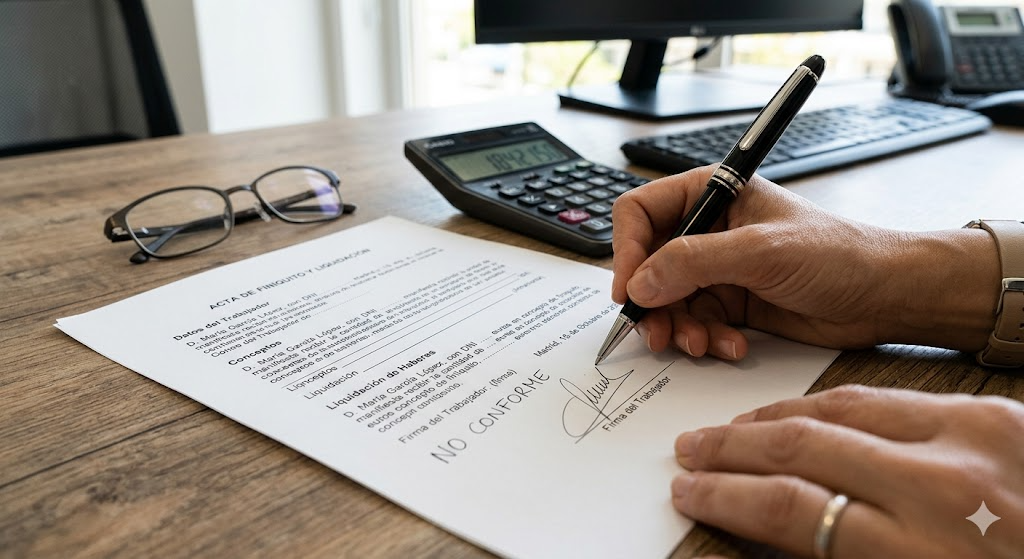 guía para calcular tu finiquito y firmar el documento.